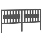 Bed Headboard Grey Solid pine wood 185.5 cm x 4 cm x 100 cm 818587