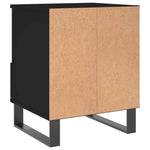 ZNTS Bedside Cabinet Black 40x35x50 cm Engineered Wood 830638