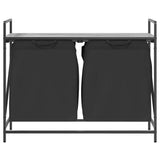 Laundry Basket 2 Compartments with Shelf Grey Sonoma 859078