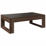 Coffee Table with Infinity LED Brown Oak 90x53x30 cm 847643
