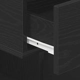 Bedside Cabinet Black Oak 40 x 35 x 65 cm Engineered Wood 862699