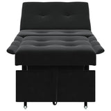 Sofa Bed Black 194 x 67 x 82 cm Velvet 42008600
