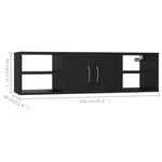 ZNTS Wall Shelf Black 102x30x29 cm Engineered Wood 806257