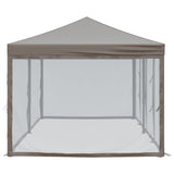 ZNTS Folding Party Tent with Sidewalls Taupe 3x6 m 93554