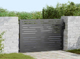 Garden Gate 85 x 100 cm Powder-coated steel Black Lockable 42015874