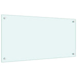 Kitchen Backsplashes 2 pcs White 80x40 cm Tempered Glass 3315786