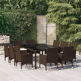 Garden Dining Set Brown and cream white 3095932