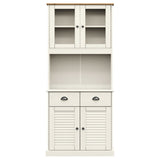 Highboard VIGO White 78x40x175 cm Solid Wood Pine 3188302