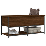 Storage Bench Brown Oak 100x42.5x47 cm Engineered Wood 839027