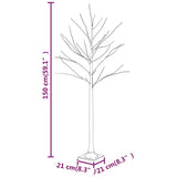 LED White Birch Tree Warm White 72 LEDs 150 cm 345143