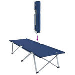 Folding Camping Bed Folding Blue 62 x 194 x 42 cm Oxford fabric 42003116