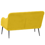 Bench Yellow 110x76x80 cm Velvet 351470
