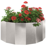 Planter Silver 90 x 45 x 35 cm Stainless Steel 883693