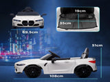12V BMW Licensed Kids Car, with Easy Transport, Remote Control, Suspension, Music, Horn, LED Lights, T3398P348410