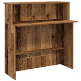 Reception Desk Old Wood 200x50x103.5 cm Engineered Wood 3324221