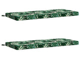 2-Piece Bench Cushions SOEST 2 pcs 100% Polyester Leaf Pattern 950229