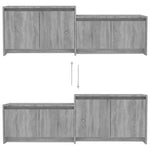 TV Cabinet Grey Sonoma 146.5x35x50 cm Engineered Wood 813027