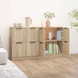 Sideboards 2 pcs Sonoma Oak 60x30x70 cm Engineered Wood 3115806