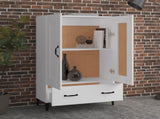 Highboard White 70x31x115 cm Engineered Wood 812573