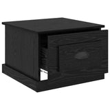 Coffee Table Black Oak 50 x 50 x 35 cm Engineered Wood 881372