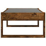 Coffee Table with Infinity LED Smoked Oak 90x53x30 cm 847641