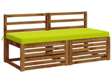 2-Piece Bench Cushions SOEST 2 pcs 100% Polyester Bright Green 950153