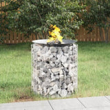 Gabion Fire Pit 50 cm Galvanised Iron 153558