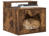 Cat House Smoked Oak 42.5 x 40 x 53.5 cm Engineered Wood 8000694