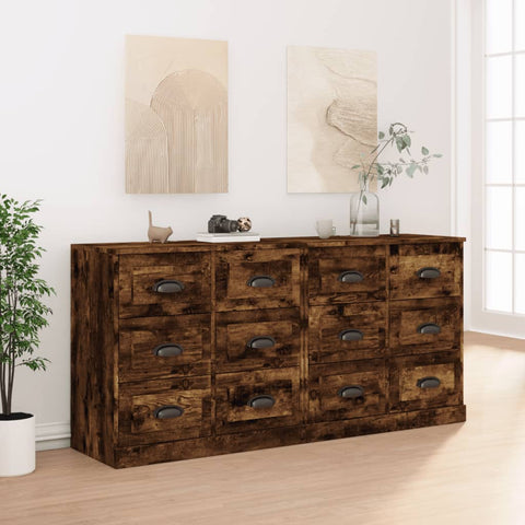 Sideboards 2 pcs Smoked Oak Engineered Wood 3185284