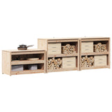 Outdoor Kitchen Cabinet with Shelf MEPPEL 3 pcs Natural Douglas 3443796