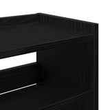 Shoe Rack Black 80x25x81 cm Engineered Wood 859906
