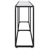 Console Table Transparent 220x35x75.5cm Tempered Glass 331690
