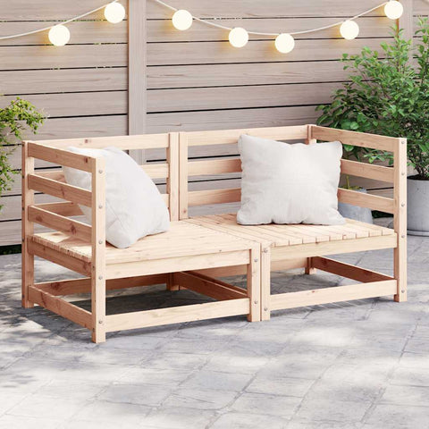 Garden Corner Sofas 2 pcs Solid Wood Pine 805675