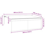 Retractable Awning Anthracite 400 x 200 cm 3329799