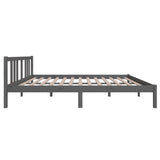 Bed Frame without Mattress Grey Solid Wood 140x200 cm 814886