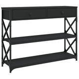 Console Table Black 100x28x75 cm Engineered Wood 834190