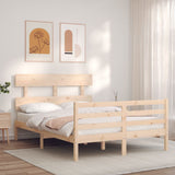 Bed Frame without Mattress 140x200 cm Solid Wood 3195091