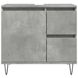 Sink Cabinet Concrete Oak 65x33x60 cm Engineered Wood 857225
