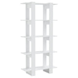 Book Cabinet/Room Divider High Gloss White 80x30x160 cm 811571