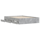 Bed Frame with Drawers without Mattress Concrete Grey 135x190 cm Double 3207311