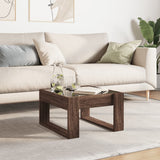 Coffee Table with Infinity LED Brown Oak 50x53x30 cm 847629