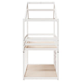 Bunk Bed without Mattress White 90x190 cm Single Solid Wood Pine 3282045