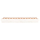 LED Bed Frame without Mattress White 100x200 cm Solid Wood 819963