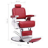 110169 Barber Chair Red 68x69x116 cm Faux Leather