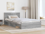Bed Frame Grey Sonoma 100 x 200 cm Solid Pine Wood 3410641