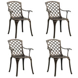 ZNTS 5 Piece Bistro Set Cast Aluminium Bronze 3070613