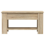 Coffee Table Sonoma Oak 101x49x52 cm Engineered Wood 809704