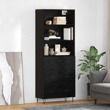 Highboard with Drawer 2 pcs Black Oak Engineered Wood 3416154
