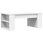 ZNTS Coffee Table White 102x55x42 cm Engineered Wood 831853