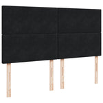 Box Spring Bed with Mattress Black 200x200 cm Velvet 3290998